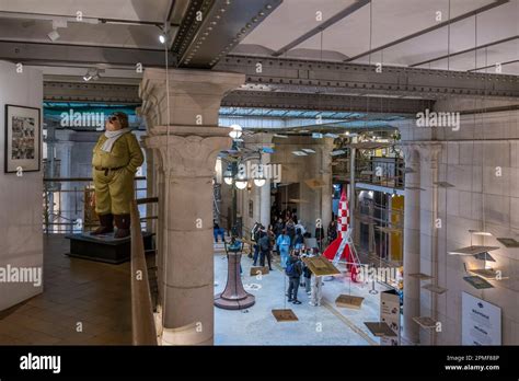 Belgium, Brussels, Entrance hall of the Belgian Comic Strip Center (Comic Strip Museum ...