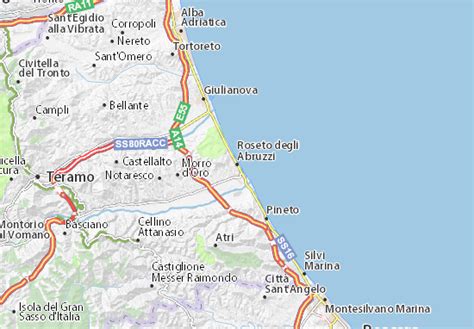 MICHELIN Roseto degli Abruzzi map - ViaMichelin