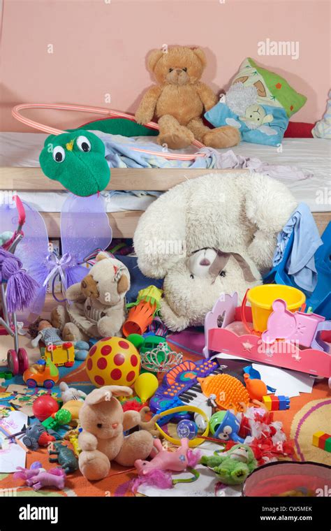 Messy kids room with toys and other accessories Stock Photo - Alamy