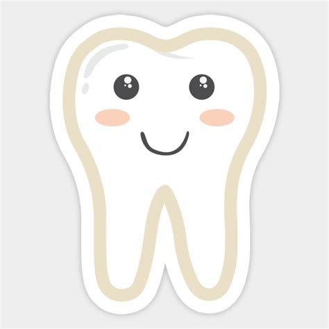 Cute Tooth Design - Teeth - Sticker | TeePublic