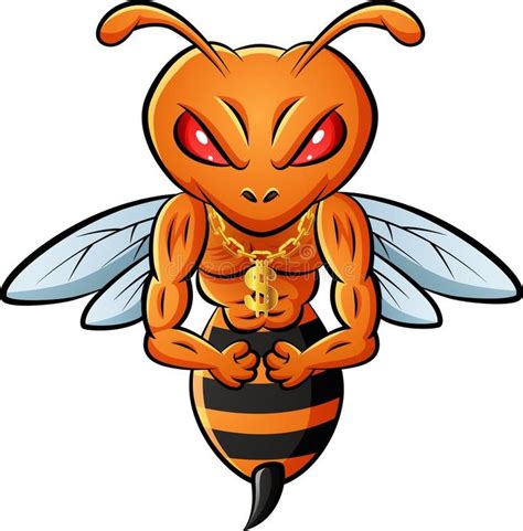 Strong bee mascot stock vector. Illustration of adorable - 149341944 | Cartoon tattoos, Bee ...