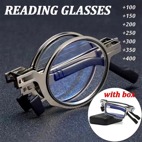 +1.0 +1.5 +2.0 +2.5 +3.0 +3.5 +4.0 Folding Reading Glasses Men Women Anti Fatigue Blue Light ...