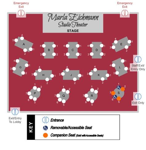 Revised seating charts for 2020-21 Season - Sunset Playhouse