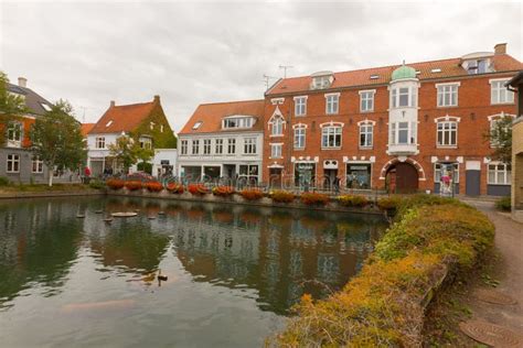 Svendborg city pond editorial photo. Image of windows - 45600146