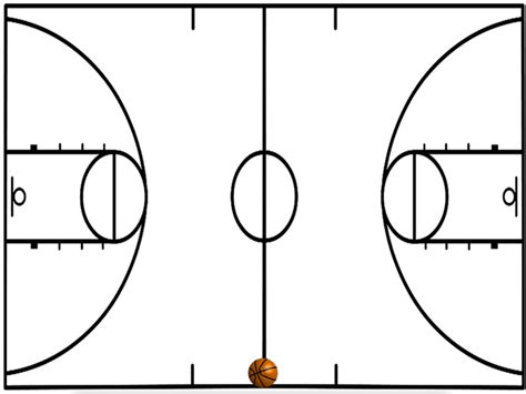 Printable Diagram Of Basketball Court