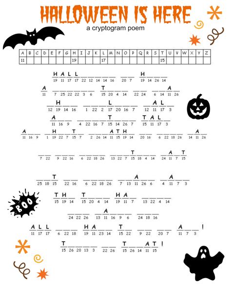 Halloween Game Puzzle Set of 3 Cryptogram, Word Search, Maze, Party Games, Trick or Treat, Kids ...