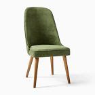 Mid-Century High Back Dining Chair - Wood Legs | West Elm