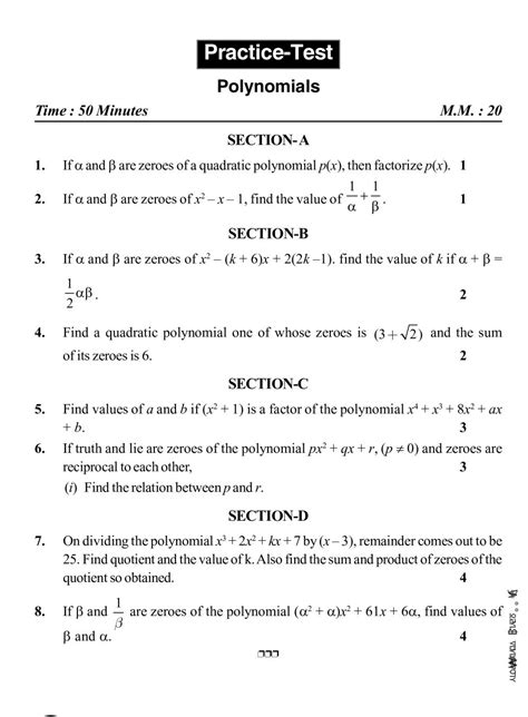 Class 10 Maths Notes for Polynomials | Math notes, Learning mathematics, Math methods