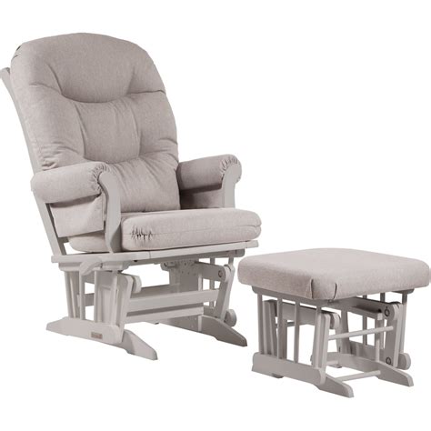 Dutailier Ultramotion Multi-Position Recline Sleigh Glider with Plush Cushion and Nursing ...