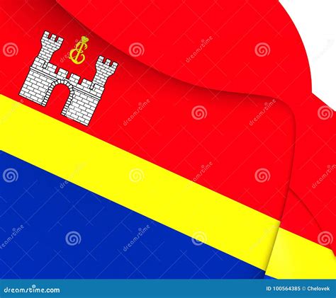 Flag of Kaliningrad Oblast, Russia. Stock Illustration - Illustration of close, emblem: 100564385