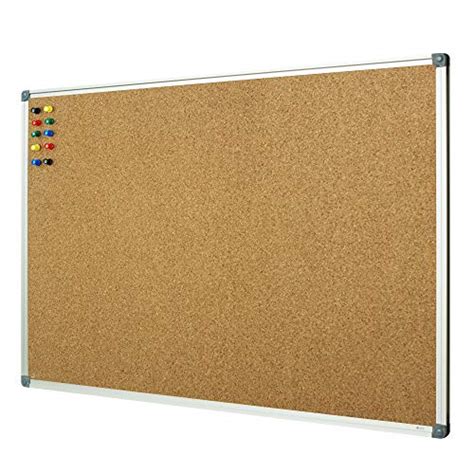 Lockways Cork Board Bulletin Board, Double Sided Corkboard 36 X 24 Inch, Notice Board 3 X 2 ...