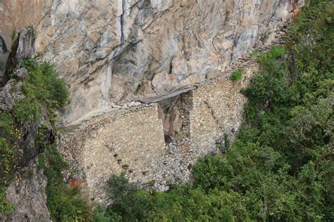 The Inca Bridge in Machu Picchu