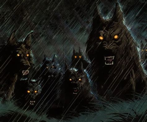 Pack of angry black wolves | Λύκος