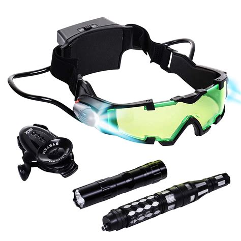 Buy Dazmers Gear Set for Kids Night Vision Goggles, Invisible Ink Pen, Flashlight, Micro ...