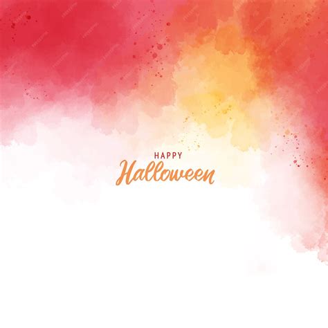 Premium Vector | Halloween greeting card template orange red abstract splash paint background ...