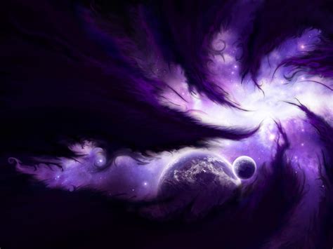 Purple and black planet digital wallpaper, space, nebula, planet, space art HD wallpaper ...