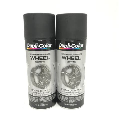 Duplicolor HWP104 - 2 Pack Wheel Coating Spray Paint Satin Black - 12 oz - Walmart.com