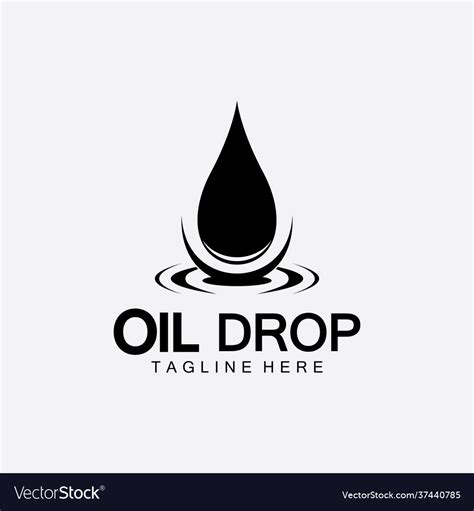 Oil drop logo design templatedesign inspiration Vector Image