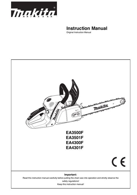 Makita EA4300F45C Chainsaw Instruction Manual | Manualzz