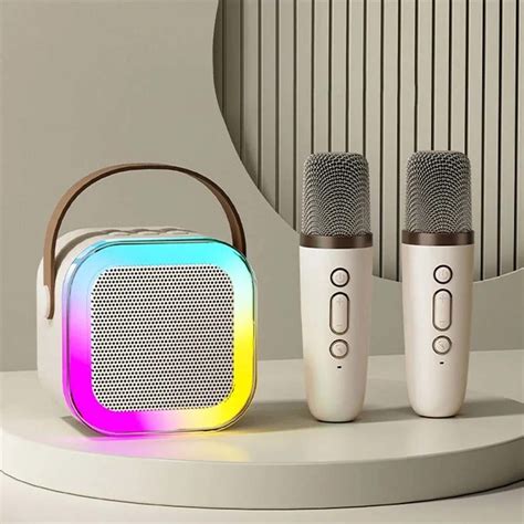 K12 Portable Karaoke Speaker with Wireless Microphone for Home Singing KTV - Karaoke Speaker and ...