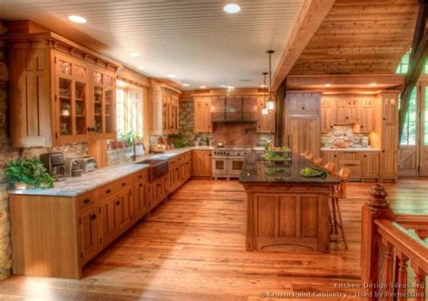 Mission Cabinets - Ideas on Foter | Craftsman kitchen, Log home kitchens, Farmhouse kitchen design