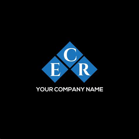 ECR letter logo design on BLACK background. ECR creative initials letter logo concept. ECR ...