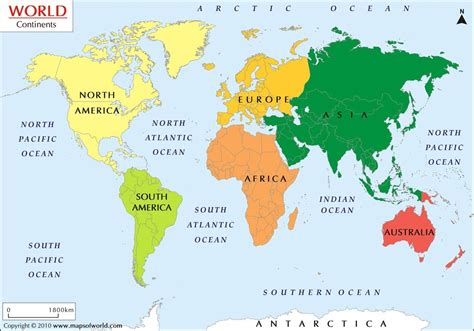 Continent And Their Countries Seven Continents Of The World List 7 Continents Name World Map Of ...