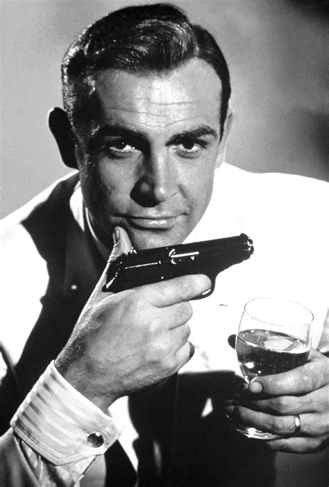 Sean Connery, with some wine and a Walther PPK Sean Connery James Bond ...