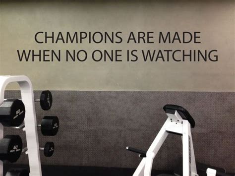 Motivational Wall Quote Decal, Champions Are Made When No One is ...