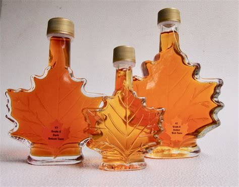 Maple Syrup in Maple Leaf Bottles - Judd’s Wayeeses Farms