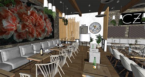 CZEN - Restaurant Interior Design Version 1 on Behance