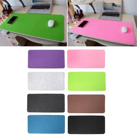 67x33cm Solid Color Large Felt Cloth Mouse Pad Non slip Mouse Pad Mouse Mat for Computer Office ...