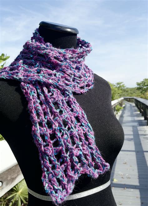 Be So Wild Tunisian Lace Crochet Scarf FREE Pattern | Kristin Omdahl