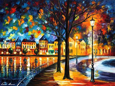 LITTLE PARK BY THE RIVER Oil Painting