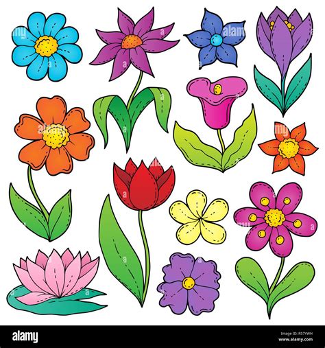 Dibujos de flores fotografías e imágenes de alta resolución - Alamy