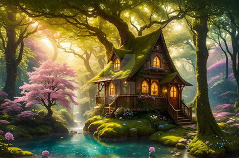 A Fairy Cottage In Fantasy Forest by photosynthesisart on DeviantArt