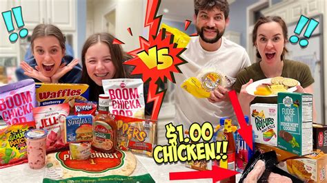 Grocery shopping ONLY at the Dollar Store Challenge!! - YouTube