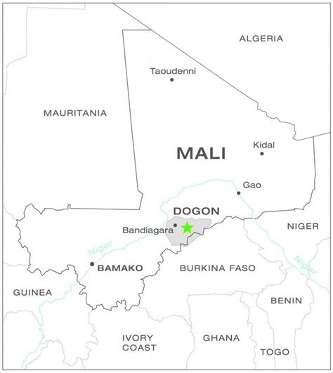 Mali | Voss Foundation | Mali, Dogon, Map