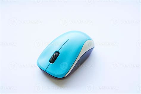 a picture of light blue wireless mouse 12042097 Stock Photo at Vecteezy