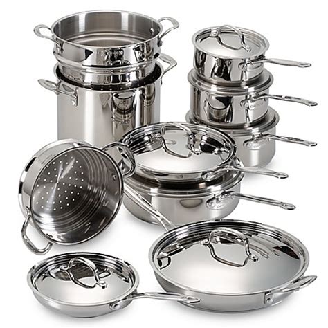 Cuisinart® Stainless Steel 17-Piece Cookware Set - Bed Bath & Beyond