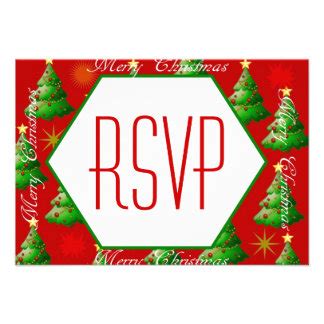 Christmas Party RSVP Card Templates, Christmas Party Response Card Templates