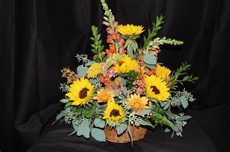 Basket of Sunflowers :: The Flower Shop