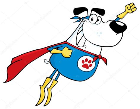 White Super Hero Dog — Stock Vector © HitToon #61077419