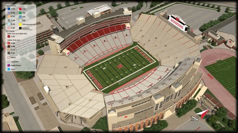 Map Of Memorial Stadium Lincoln Nebraska - leafonsand