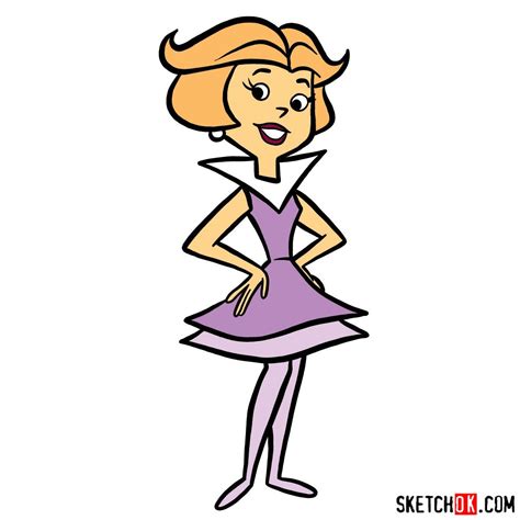 How to draw Jane Jetson | The Jetsons - Sketchok easy drawing guides