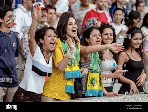 Young women in the stadium Stock Photo - Alamy