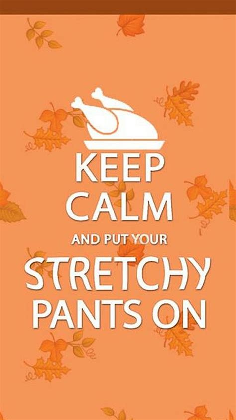 Keep Calm and put your stretchy pants on | Thanksgiving iphone wallpaper, Thanksgiving ...