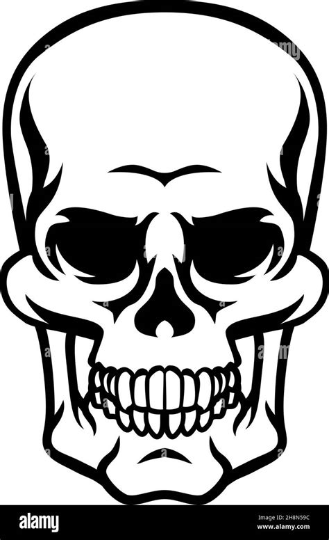 Skull Grim Reaper Cartoon Skeleton Head Stock Vector Image & Art - Alamy