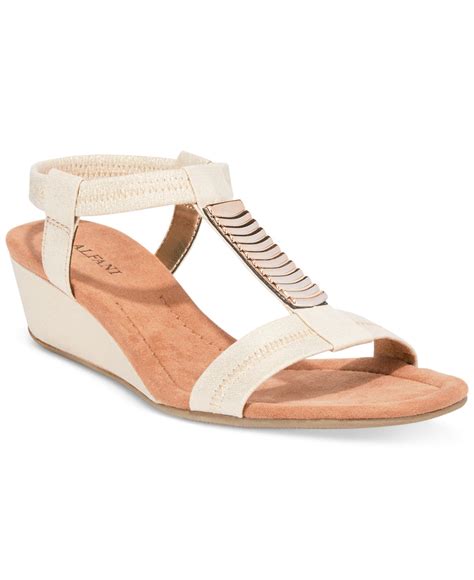 Lyst - Alfani Vacay Wedge Sandals in Metallic