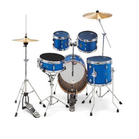 DIXON Drum Set Jet Set Plus Silent Drum set Blue Sparkle Travel Drum Kit